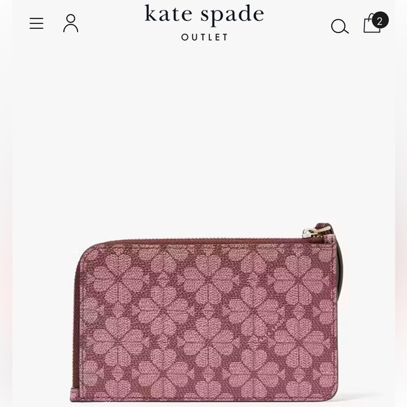 NWT Lucy Small L-zip Wristlet in color Grenache - Picture 3 of 8